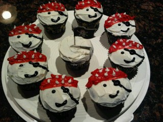 Pirate Cupcakes from Coffee with Julie site