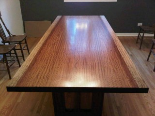 Top view of new dining table