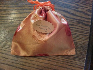 Silk baggie for Christmas tree ornament