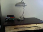 Industrial style bedside table lamp