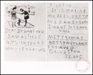 A letter from a child, thanking Frederick Banting.