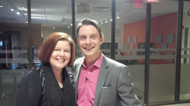 Derick Fage, host of Daytime Ottawa, and I in the green room.